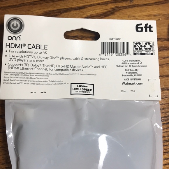 HDMI CABLE 6 ft high definition - Picture 2 of 2